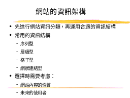 網站的資訊架構